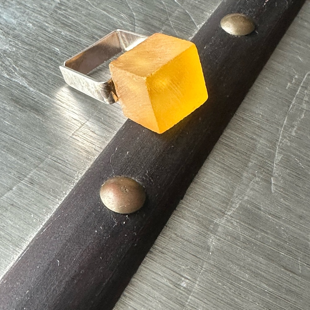 Baltic Amber, Sterling Silver ring, natural amber